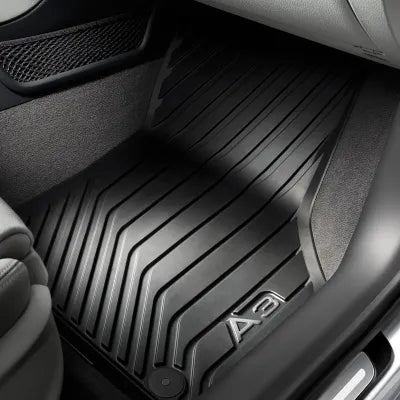 Covorase Audi A3 all - weather fata, cu logo A3, compatibile 2013–2019 - CarFun.ro - Accesorii Originale