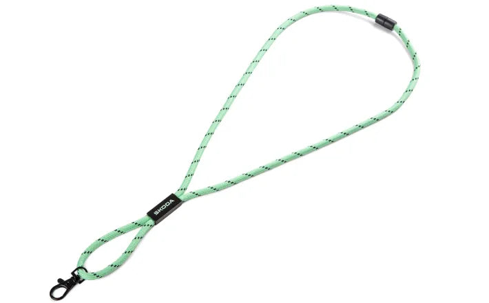 Lanyard Skoda electric green cu logo metalic