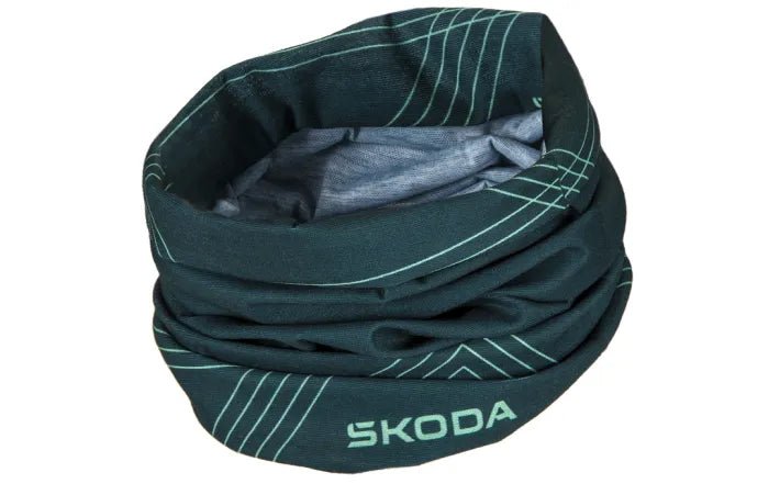 Esarfa multifunctionala Skoda Unisex – emerald green, 50 cm, 100% poliester - CarFun.ro - Accesorii Originale