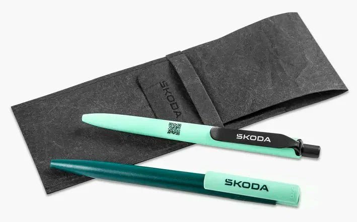 Etui ECO negru Škoda pentru pixuri, din fibre de celuloză, reciclabil - CarFun.ro - Accesorii Originale