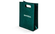 Geanta fetru Skoda - verde emerald cu logo electric green - CarFun.ro - Accesorii Originale