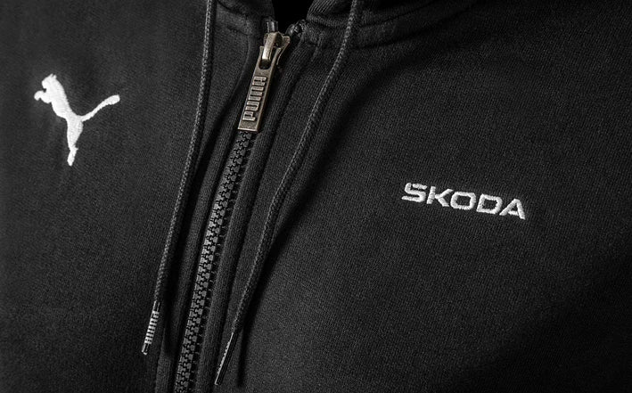 Hanorac Skoda x Puma dama negru XS–XXL - CarFun.ro - Accesorii Originale