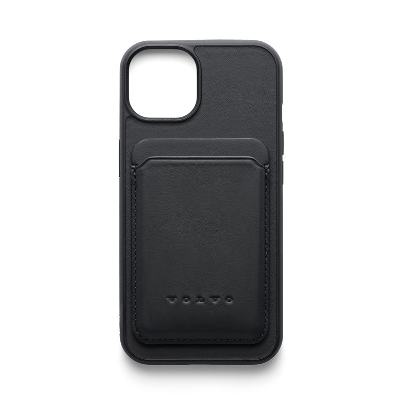 Husa magnetica originala Volvo iPhone 13 – piele reciclata upcycled, Charcoal - CarFun.ro - Accesorii Originale