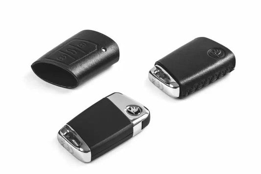 Husa pentru chei din piele Škoda - Protectie si Eleganta - CarFun.ro - Accesorii Originale
