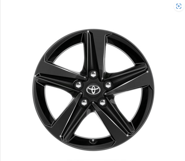 Janta din aliaj originala Toyota Corolla 16 model 2019, Glossy Black, 5 spite - CarFun.ro - Accesorii Originale