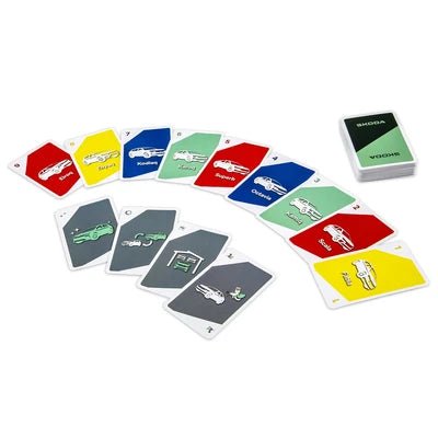 Joc de carti Skoda tip UNO, Emerald Green, 2–10 jucatori - CarFun.ro - Accesorii Originale