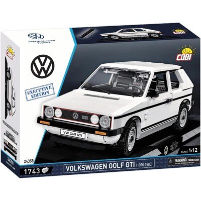 Jucarie constructie Volkswagen Golf 1 GTI Executive Edition, 1743 piese, scara 1:12, alb - CarFun.ro - Accesorii Originale