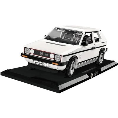 Jucarie constructie Volkswagen Golf 1 GTI Executive Edition, 1743 piese, scara 1:12, alb - CarFun.ro - Accesorii Originale