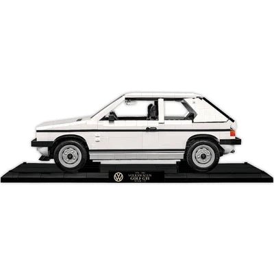 Jucarie constructie Volkswagen Golf 1 GTI Executive Edition, 1743 piese, scara 1:12, alb - CarFun.ro - Accesorii Originale