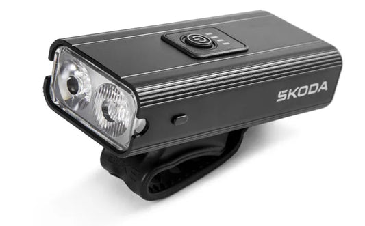 Lampa LED fata bicicleta Skoda – 600 lumeni – USB reincarcabila - CarFun.ro - Accesorii Originale