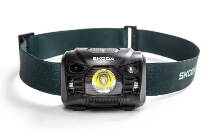 Lanterna frontala Skoda LED cu senzor de miscare si banda reglabila - CarFun.ro - Accesorii Originale