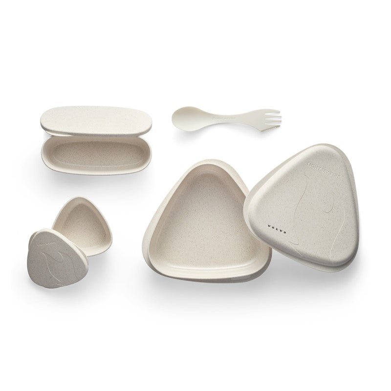 Lunch Kit original Volvo – set masa portabil eco – culoare Sand - CarFun.ro - Accesorii Originale