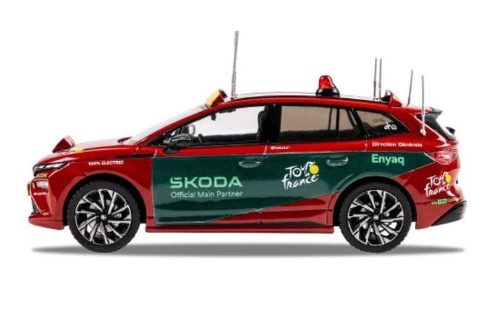 Macheta Skoda Enyaq FL TdF Scara 1:43, Rosu - CarFun.ro - Accesorii Originale Auto