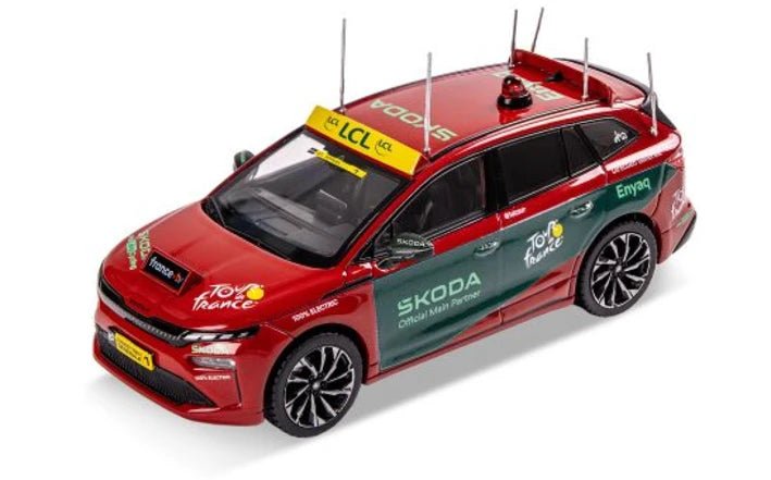 Macheta Skoda Enyaq FL TdF Scara 1:43, Rosu - CarFun.ro - Accesorii Originale Auto