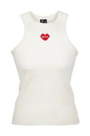 Maiou dama GTI alb Snow White, broderie in forma de inima - CarFun.ro - Accesorii Originale