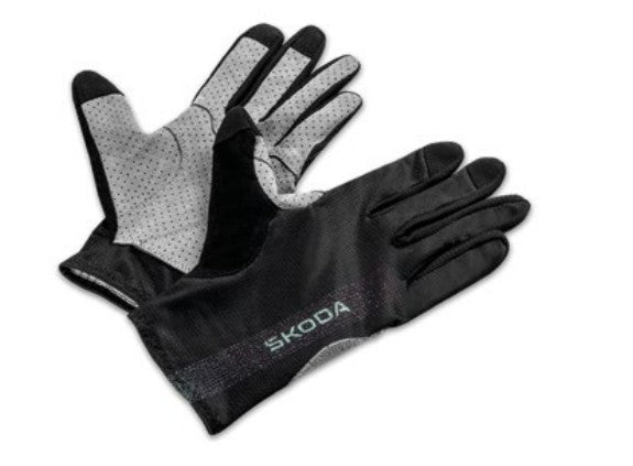 Manusi ciclism lungi Skoda, negru gri electric green - CarFun.ro - Accesorii Originale Auto