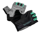 Manusi scurte ciclism Skoda, negru si electric green - CarFun.ro - Accesorii Originale Auto