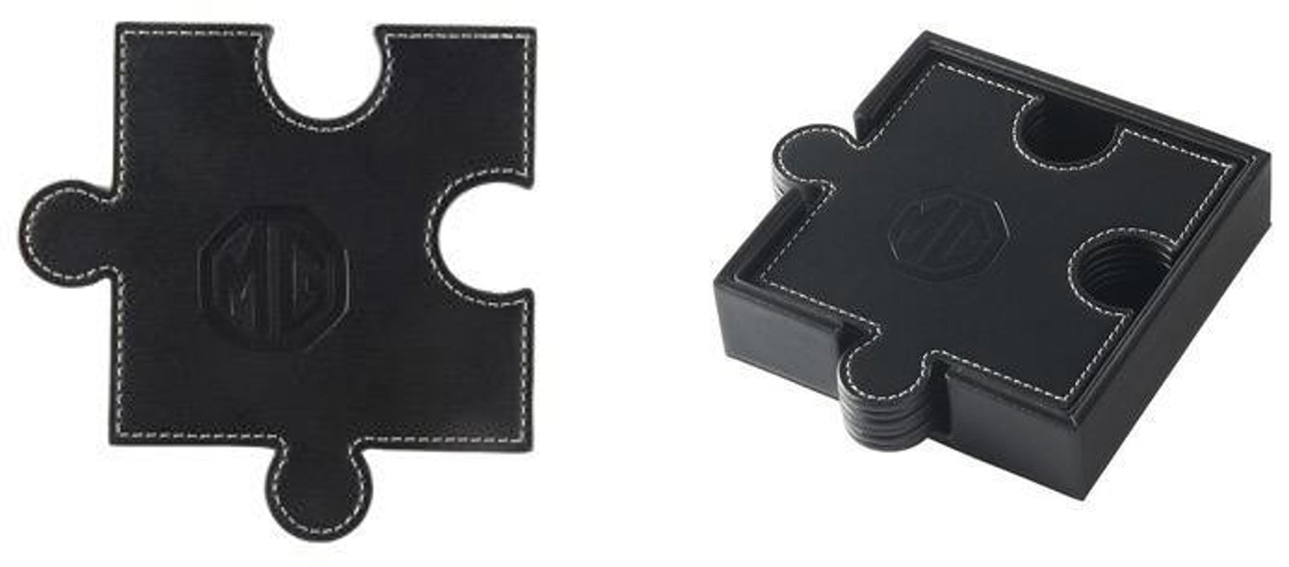 MG 6 Pieces Coaster Puzzle Red/Black - CarFun.ro - Accesorii Originale