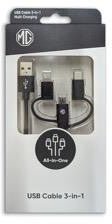 MG USB Cable Black - CarFun.ro - Accesorii Originale