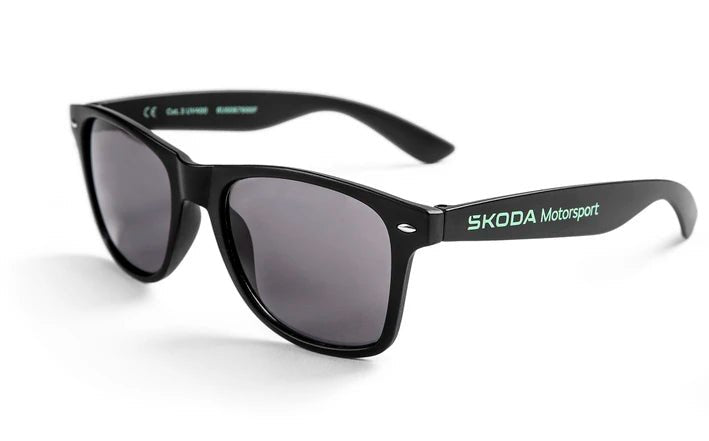 Ochelari de soare unisex Skoda Motorsport – Wayfarer, UV 400, lentile fumurii - CarFun.ro - Accesorii Originale