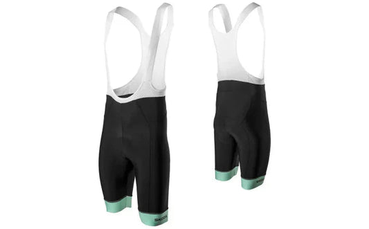 Pantaloni ciclism pentru barbati Skoda, cu bretele, marimi S - XXXL, negru/verde electric - CarFun.ro - Accesorii Originale