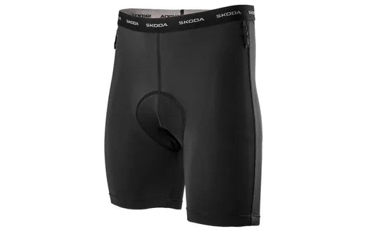 Pantaloni scurti MTB pentru barbati Skoda, cu captuseala interioara, marimea S, negru - CarFun.ro - Accesorii Originale
