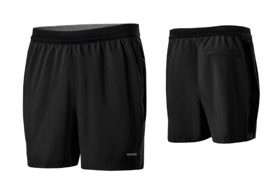 Pantaloni scurti sport barbati Skoda x Puma, negri - CarFun.ro - Accesorii Originale Auto