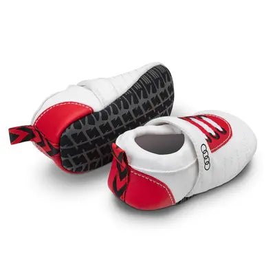 Pantofi bebelusi Audi Sport piele alb rosu marime 17 - 18 - CarFun.ro - Accesorii Originale