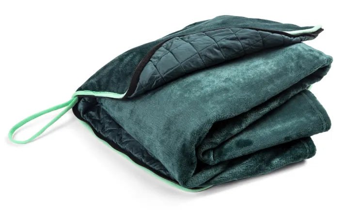 Patura 2 in 1 Skoda – microfleece, verde emerald, se transforma in perna - CarFun.ro - Accesorii Originale