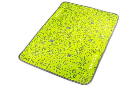 Patura copii verde Mamba si gri, 100% poliester, dimensiuni 100x75 cm - CarFun.ro - Accesorii Originale