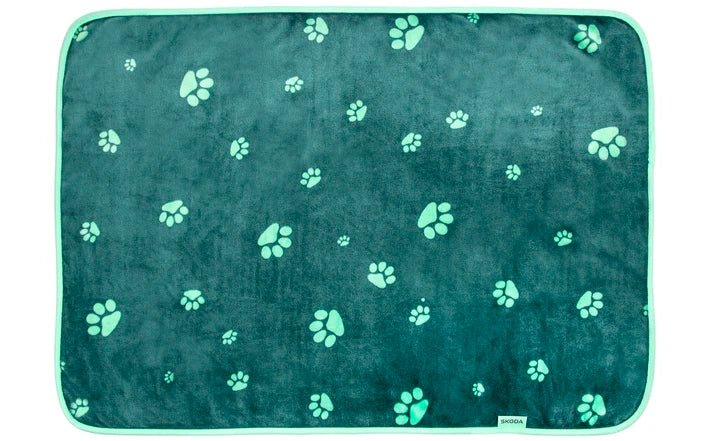 Patura pentru caini Skoda Hundedecke – verde electric 100x70 cm - CarFun.ro - Accesorii Originale