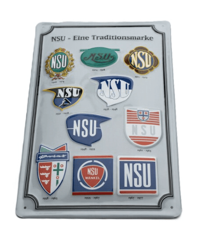 Placa metalica NSU Audi Tradition decor vintage - CarFun.ro - Accesorii Originale