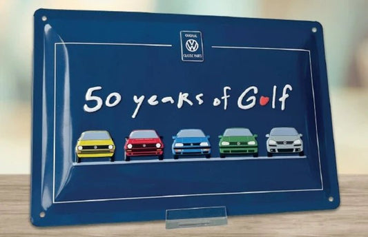 Placa metalica Volkswagen „50 Years of Golf” – Editie limitata - Volkswagen Shop