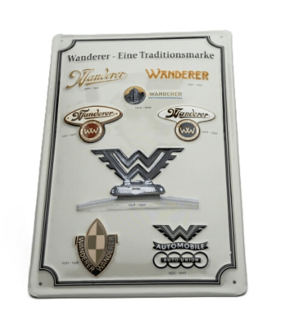 Placa metalica Wanderer Audi Tradition decor vintage - CarFun.ro - Accesorii Originale