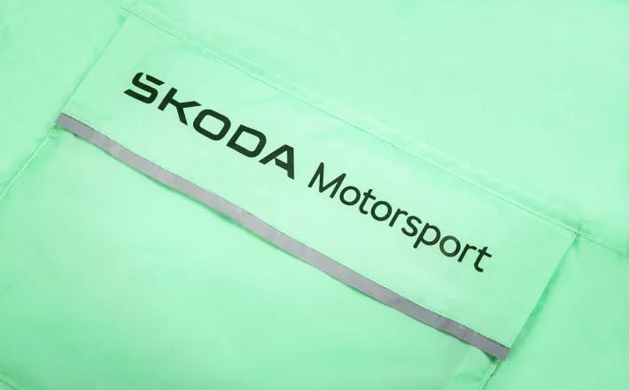 Poncho ploaie Skoda Motorsport, electric green, marime universala - CarFun.ro - Accesorii Originale