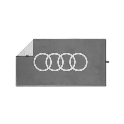 Prosop Audi bumbac gri deschis cu Audi Ringe - CarFun.ro - Accesorii Originale
