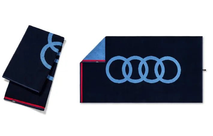 Prosop baie Audi 80x150 cm albastru bumbac - CarFun.ro - Accesorii Originale