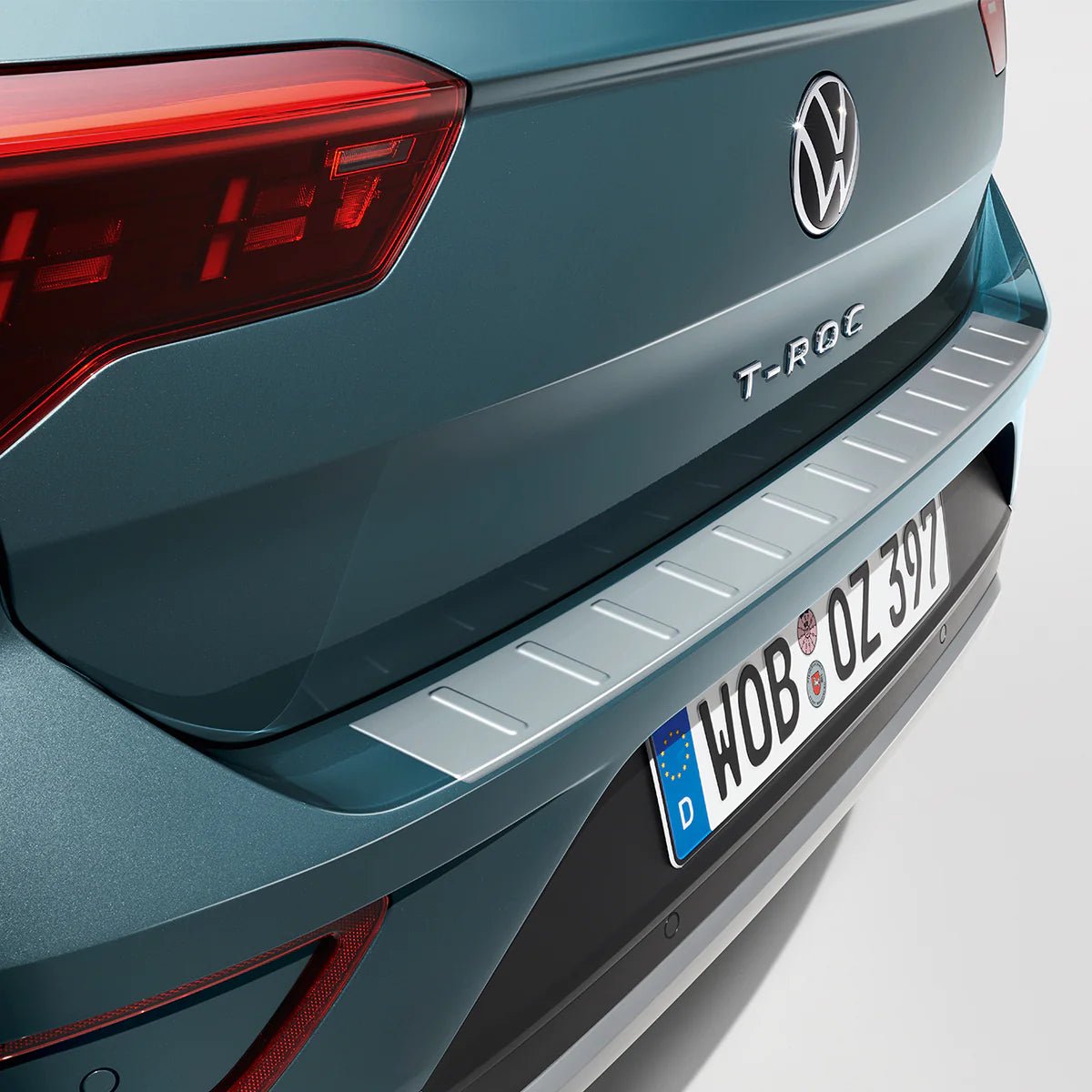 Protectie crom muchie incarcare bara spate originala Volkswagen T-Roc (2G) 2018->, stainless steel look/plastic - Volkswagen Shop