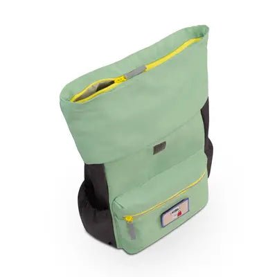 Rucsac copii Audi verde rolltop cu badge - uri - CarFun.ro - Accesorii Originale