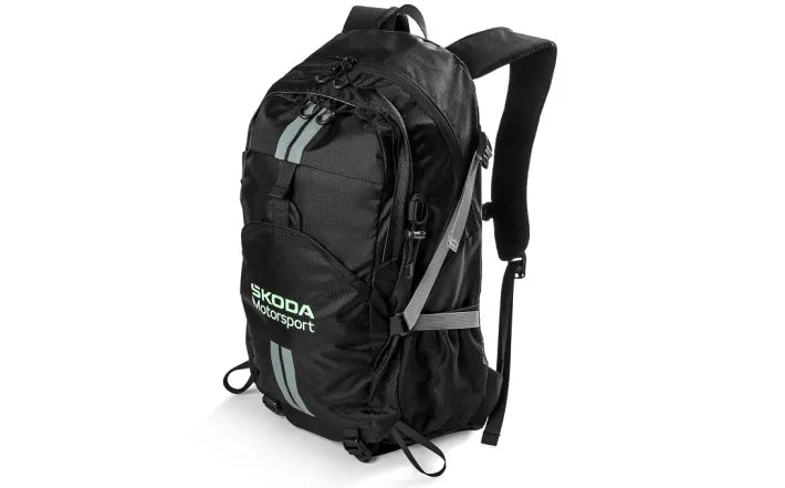 Rucsac Skoda Motorsport Original 26L – negru / electric green - CarFun.ro - Accesorii Originale
