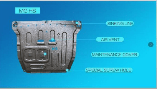 Scut motor MG HS 2024 metalic original, protectie impact si durabilitate - CarFun.ro - Accesorii Originale