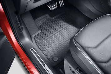 Set 2 covorase fata VW Tiguan Allspace originale, cauciuc negru 
