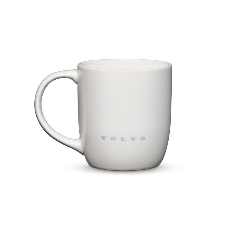 Set 4 cani Volvo – portelan alb cu logo gri, 200 ml - CarFun.ro - Accesorii Originale
