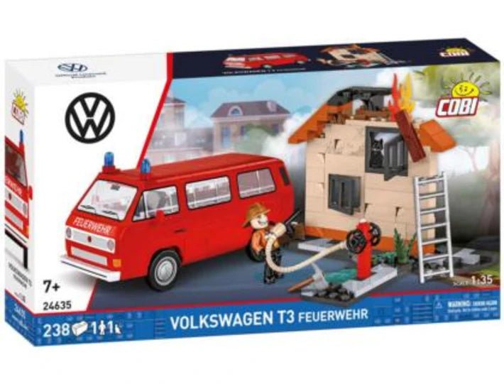 Set constructie Volkswagen T3 Feuerwehr 1:35 – 238 piese - CarFun.ro - Accesorii Originale