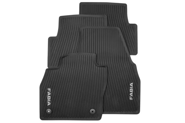 Set covorase all - weather Skoda Fabia IV – cauciuc, fata si spate - CarFun.ro - Accesorii Originale