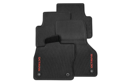 Set Covorase Auto Skoda Octavia IV (2020 - ) – All Season, Negru, 4 Bucati - CarFun.ro - Accesorii Originale