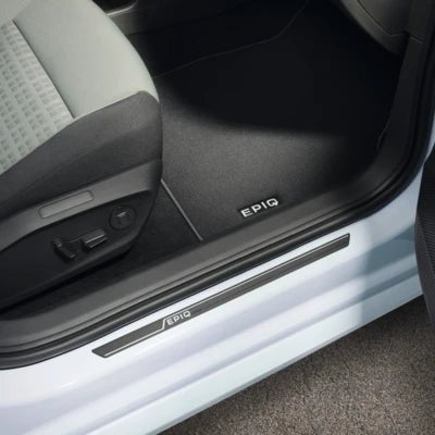 Set covorase textile Skoda Epiq, fixare cu capse, negru - CarFun.ro - Accesorii Originale Auto