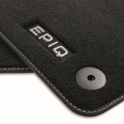 Set covorase textile Skoda Epiq, fixare cu capse, negru - CarFun.ro - Accesorii Originale Auto