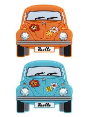Set Magneti Soft Volkswagen Beetle, 2 Bucati - Portocaliu & Albastru, Model Frontal - Volkswagen Shop