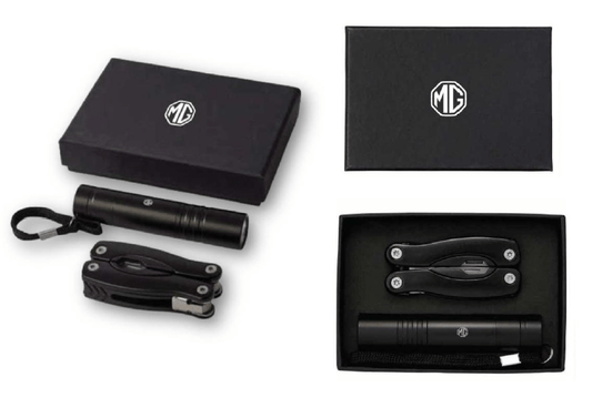 Set multifunctional MG cu mini unealta 11 functii si lanterna LED, negru - CarFun.ro - Accesorii Originale